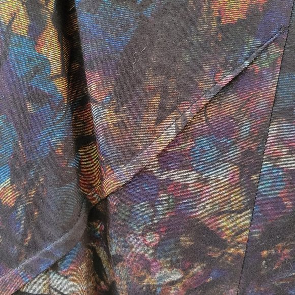 SOLD - Freda's Dark Floral Print Dress US 6 - Picture 6 of 9